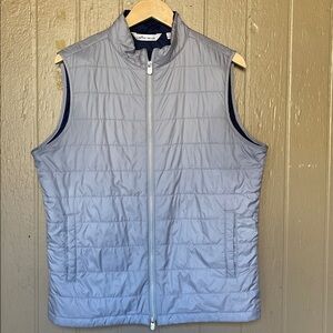 Peter Millar Light Gray Quilted Puffer Vest